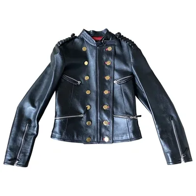 Pre-owned Louis Vuitton Leather Jacket In Black