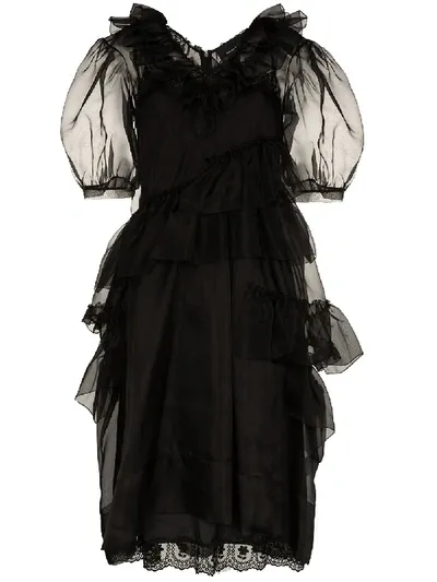 Simone Rocha Kleid Im Layering-look In Black