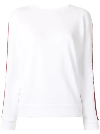 Emporio Armani Logo Trim Print Jumper In White