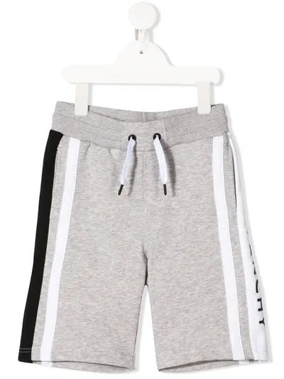 Givenchy Kids' Logo Tape Pane Track Shorts In Grey