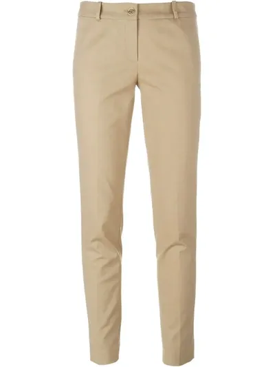 Michael Michael Kors Slim Fit Trousers In Neutrals