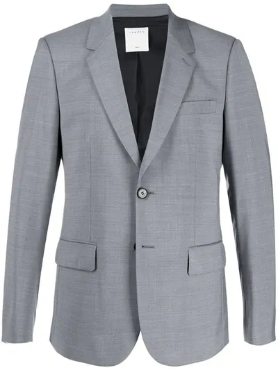 Sandro Single-breasted Regular-fit Blazer In Grey