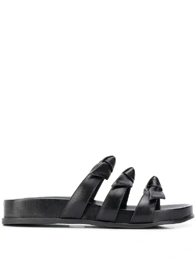 Alexandre Birman Lolita Slippers In Black Nappa Leather