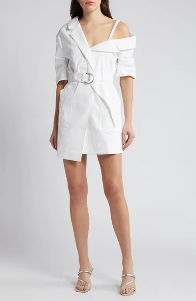 Cinq À Sept Milly Asymmetrical Belted Utility Dress In White