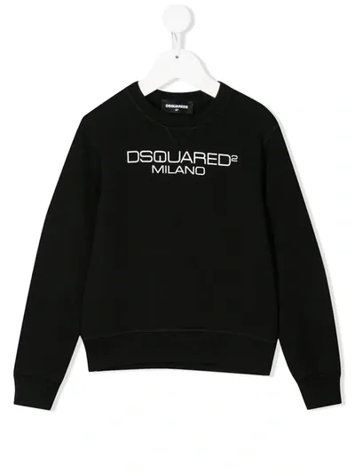 Dsquared2 Kids' Logo-print Sweatshirt In Black