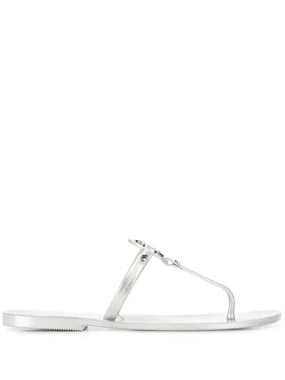 Tory Burch Mini Miller Sandals In Metallic