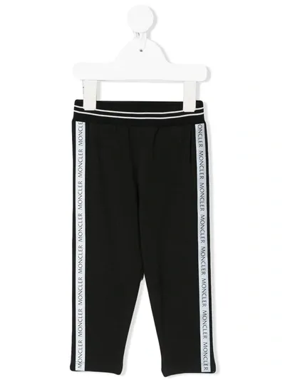 Moncler Babies' Logo Lined Track Pants In Black