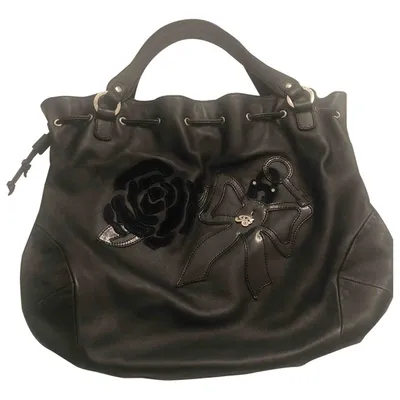 Pre-owned Blumarine Leather Handbag In Black