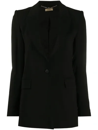 Liu •jo Elongated Fitted Blazer In Black