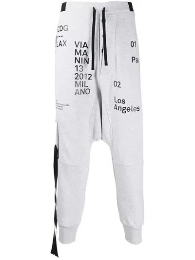 Ben Taverniti Unravel Project Drop-crotch Track Pants In Grey