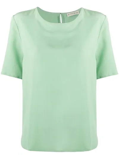 Etro Silk Round Neck T-shirt In Green