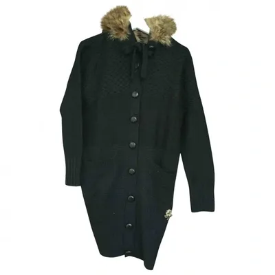 Pre-owned Iceberg Wool Coat In Black