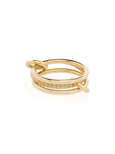 Spinelli Kilcollin 18k Yellow Gold Sonny Diamond Linked Rings In Metallic