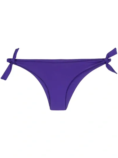 Fisico Tie Side Bikini Bottoms In Purple