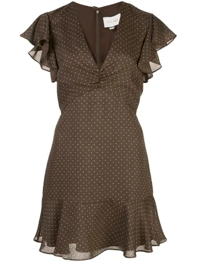 Alexis Benza Polka-dot Dress In Brown