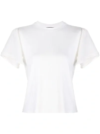 Alexis Ronson Contrasting-sleeves T-shirt In White