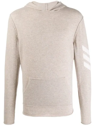 Zadig & Voltaire Cashmere Arrow Pattern Hoodie In Neutrals