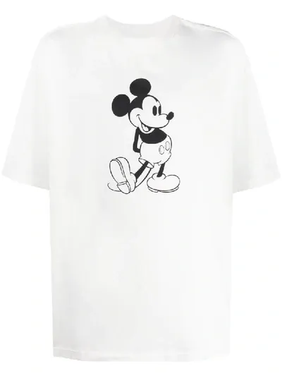 Takahiromiyashita The Soloist Mickey Mouse Print Crewneck Sweater In White