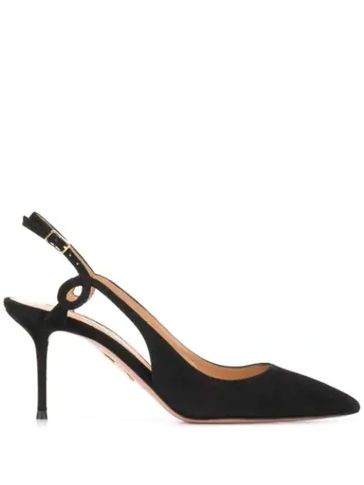 Aquazzura Serpentine Slingback Pumps In Black