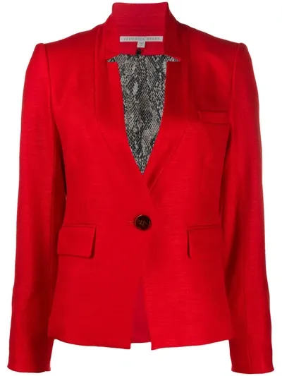 Veronica Beard Farley Red Woven Dickey Blazer