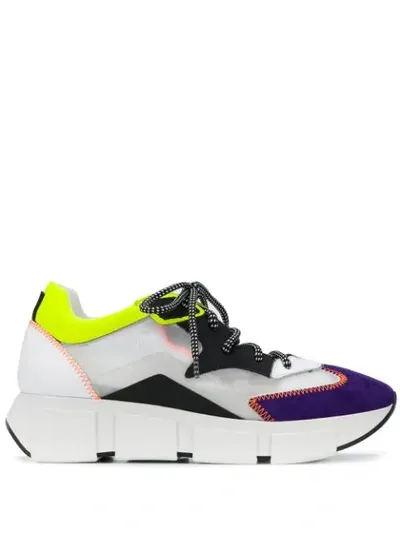 Vic Matie Colour Block Low-top Sneakers In Black