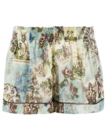 F.r.s For Restless Sleepers Floral Print Shorts In Blue