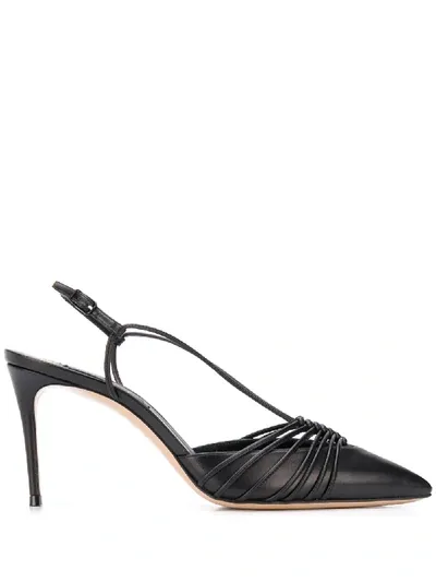 Casadei Sling-back Heeled Pointed Shoe In Black