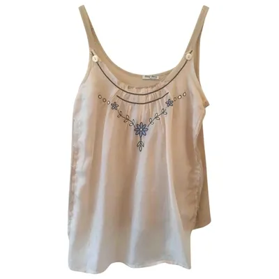 Pre-owned Miu Miu Camisole In Beige