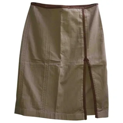 Pre-owned Ralph Lauren Mid-length Skirt In Camel