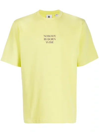 Daily Paper Oversized Slogan Print T-shirt In Yellow