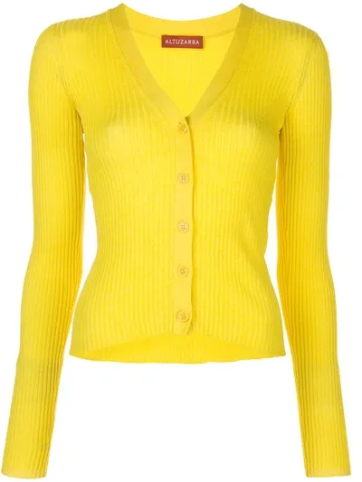 Altuzarra Harwell Knitted Cardigan In Yellow