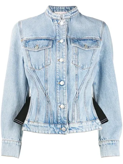 Alexander Mcqueen Panelled Denim Jacket In Blue