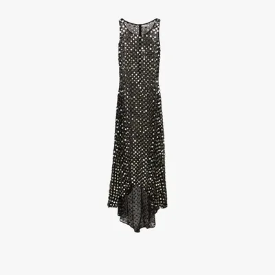 Ashish Embellished Sheer Maxi Dress In Black