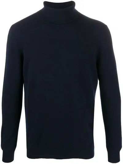 Pringle Of Scotland Cashmere Roll-neck Jumper In Blue