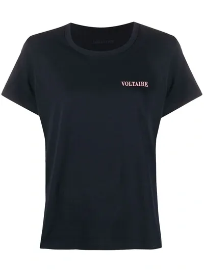 Zadig & Voltaire T-shirt Mit Logo In Blue