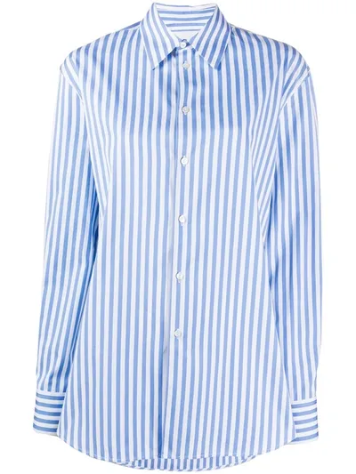 Jil Sander Striped Regular-fit Shirt In Blue