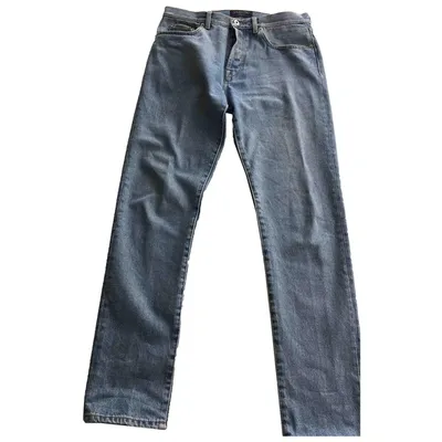 Pre-owned Valentino Blue Cotton Jeans