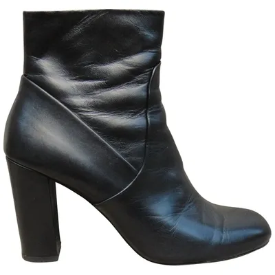 Pre-owned Iro Leather Ankle Boots In Black