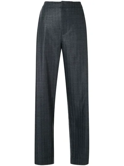 Georgia Alice Bobby Herringbone Trousers In Blue