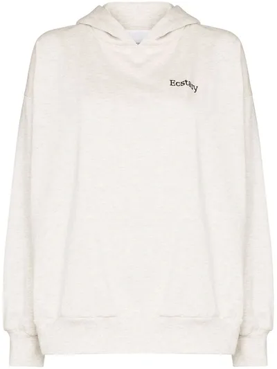 Ashish Embroidered Cotton-blend Hoodie In Grey