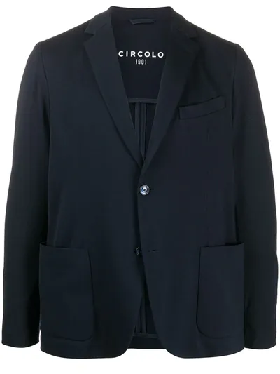 Circolo 1901 Fitted Lightweight Blazer In Blue