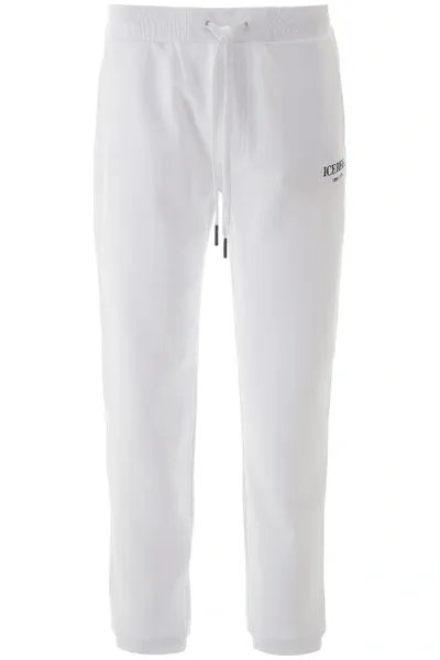 Iceberg Multilogo Jogger Pants In White,black