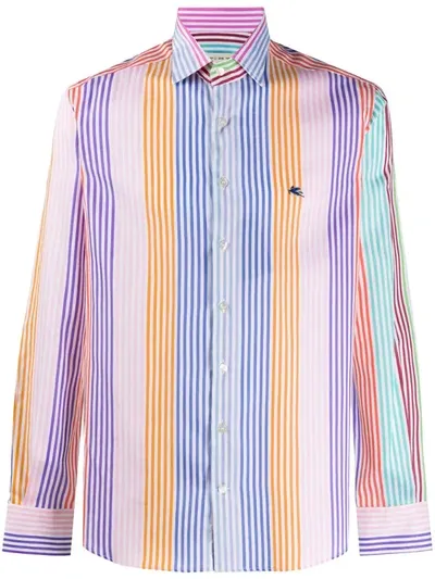 Etro Striped Shirt In Multicolour