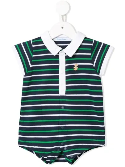 Familiar Babies' Striped Print Body In Blue