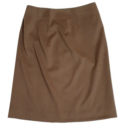 Pre-owned Akris Punto Wool Mid-length Skirt In Brown