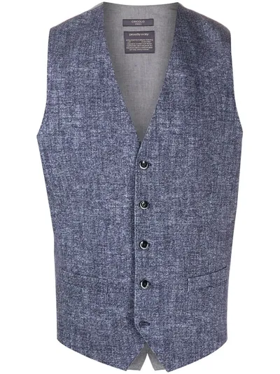 Circolo 1901 Two-tone Waistcoat In Blue