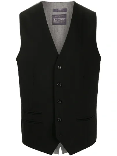 Circolo 1901 Two-tone Waistcoat In Black