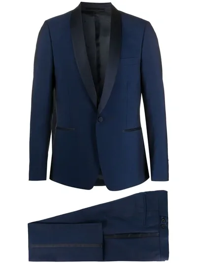 Paul Smith Two-piece Shawl Lapel Suit In Blue