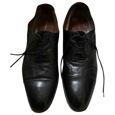 Pre-owned Fratelli Rossetti Leather Lace Ups In Black