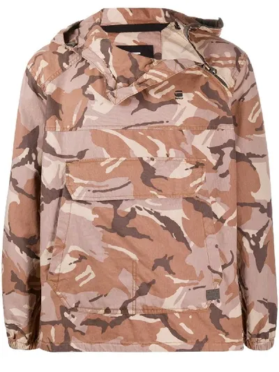 G-star Raw Trozack Anorak Camo Regular Fit Jacket In Soft Taupe